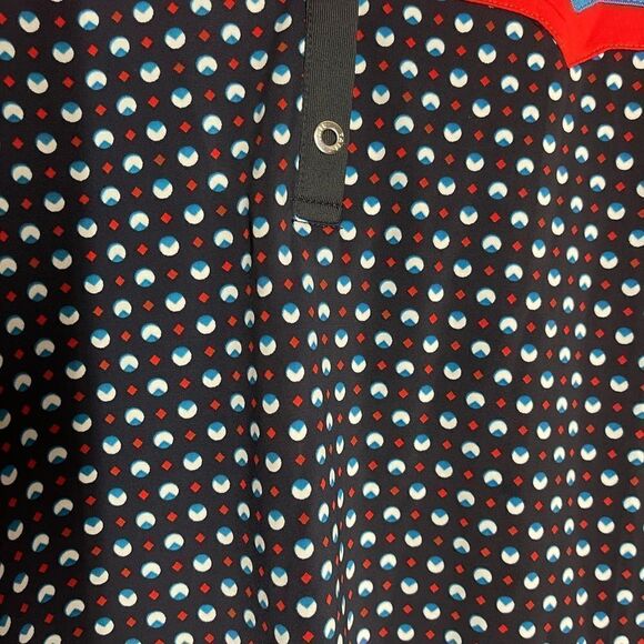 Tail ladies sleeveless navy with white and red dots‎ golf top, size XL NWOT - Picture 5 of 15